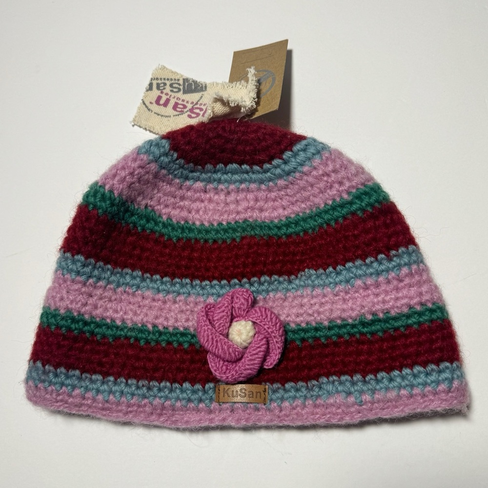KuSan Wool Blend Hand Made Crochet Beanie